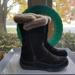 Clarks Brown Suede Women's Winter Boots